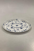 Royal Copenhagen Blaues geriffeltes einfaches geriffeltes einfaches ovales Tablett Nr. 2154