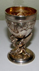 David Andersen Gustav Gaudernack Innenvergoldeter Becher von 1900 im Drachenstil