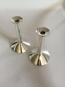 Et par Hans Hansen Sterling Sølv Lysestager designet af Karl Gustav Hansen No 511