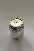 F Hingelberg Sterling Sølv Tøndeformet Peberbøsse