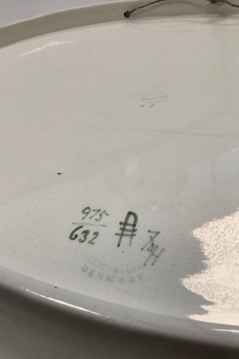 Aluminia Ovalt Fajance Fad med Fasan Motiv No 975/632