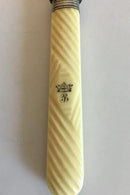 Gaffel af stål med benskaft