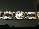 Altes Georg Jensen Sterlingsilberarmband mit Lapislazuli Nr. 14