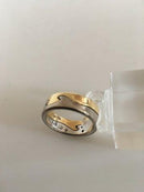 Georg Jensen 18K Gold Fusion Ring mit drei Diamanten
