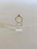 ジョージ ジェンセン ブルートパーズ 18K ゴールド リング