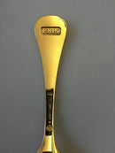 Georg Jensen Årsgaffel 1985 i forgyldt Sterling Sølv med emalje.