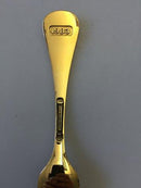 Georg Jensen Annual Cake Fork 1980 in gilded Sterling Silver with enamel