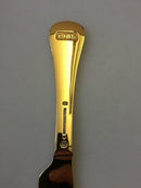 Georg Jensen Årskniv 1985 i forgyldt Sterling Sølv med emalje