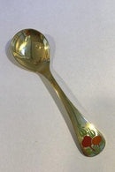 Georg Jensen Jahreslöffel 1996 aus vergoldetem Sterlingsilber mit Emaille