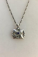 Georg Jensen Annual Jewelry Anhänger Sterling Silber mit Lapislazuli 1998