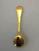 Georg Jensen Jahreslöffel 1986 aus vergoldetem Sterlingsilber mit Emaille