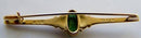 Georg Jensen Brooch in gold with green stone. Dates to 1904-1914.