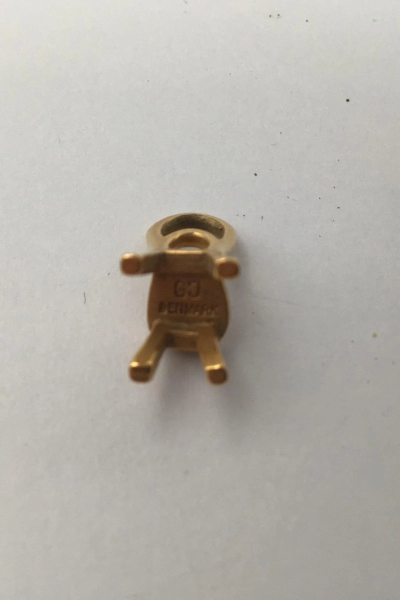 Georg Jensen Forgyldt Messing Cafe Stol Vedhæng