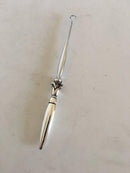 Georg Jensen纯银和不锈钢纽扣钩，编号172。