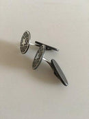 Georg Jensen Manschettenknöpfe aus Eisen und Silber Nr. 5027