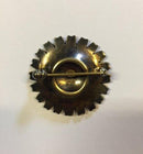 Georg Jensen Margueritte broche i forgyldt sterling sølv med emalje.