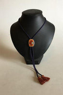 Georg Jensen Naja Salto Sterlingsilber-Emaille-Halskette Nr. 602