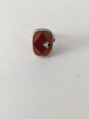 Georg Jensen Naja Salto Sterling Silver Enamel Ring No 602