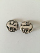 Georg Jensen øreklips i sterling sølv med sølvsten, lavet hos GJ af sølvsmed Andreasen.