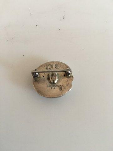 Georg Jensen Sølv (830) Broche. Fisk med Månesten No 1A