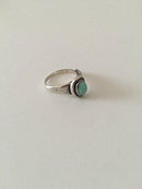 Georg Jensen Silver Ring with Green Stone No 46