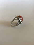 Georg Jensen Silver Ring No 19 with Coral（ジョージ ジェンセン シルバー リング No 19 with コーラル