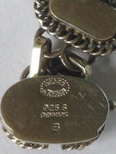 ジョージ ジェンセン スターリング シルバー ブレスレット カボションカット カーネリアン 18個 No 8