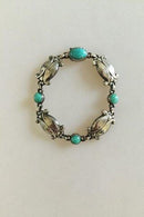 ジョージ ジェンセン スターリング シルバー ブレスレット No.11 グリーン アゲート