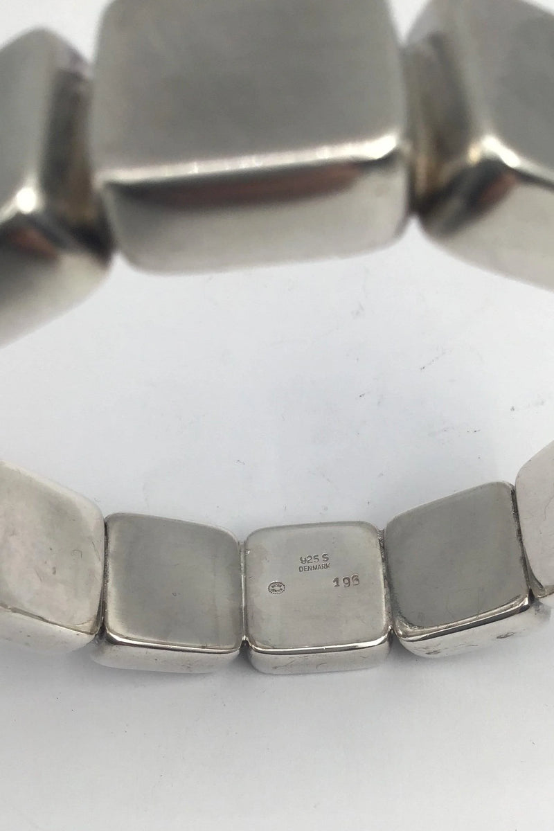 Georg Jensen Sterling Sølv Armring integreret ur No. 196 Astrid Fog