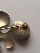 Georg Jensen Sterling Silber Brosche mit Lapis Luzuli Nr. 367