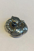 Georg Jensen Sterling Silver Brooch No 71 ヘマタイトをあしらったブローチ