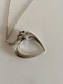 Georg Jensen纯银项链，心形吊坠，2006年