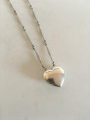 ジョージ ジェンセン スターリング シルバー ネックレス ハート ペンダント No 126B.