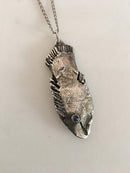 Georg Jensen Sterling Silber Halskette No 365 Fisch mit Mondsteinen