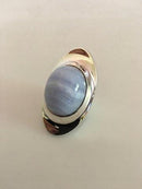 Georg Jensen Sterling Silver Henning Koppel Ring No.242 ライトブルー/バイオレット・ストーン付き