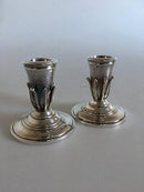 Georg Jensen Sterling Silver Johan Rohde Candlesticks No 612