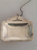 Georg Jensen Sterling Sølv Konge Brandy Skilt med kæde No 293B