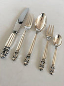 ジョージ ジェンセン スターリングシルバー キングランチ カトラリーセット。40個8 パース