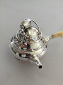 Georg Jensen Sterling Silver Blossom Small Tea Pot No 2A with Handle of Ivory