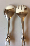 Georg Jensen Sterling Sølv Magnolia No 84 Salatsæt No 103