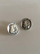 ジョージ ジェンセン スターリング シルバー カフスボタン 70号（ブル）。