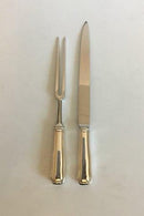Georg Jensen Gabelset aus Sterlingsilber und Edelstahl mit Doppelzinken