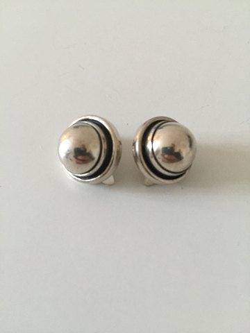 Georg Jensen Sterling Silver Earclips Modern