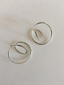 Georg Jensen Sterling Sølv Øreringe af Allan Scharff