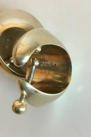 Georg Jensen Sterling Sølv Øreringe af Nanna Ditzel No 126 Forgyldt