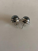 ジョージ ジェンセン スターリング シルバー イヤリング No 86D ヘマタイト ストーン付き