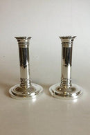 Georg Jensen Sterling Silver Pair of Candlesticks No 454A