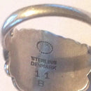 Georg Jensen Sterling Sølv Ring med Rød Koral No 11B