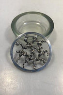 Glasskål med Sterling Sølv Rist