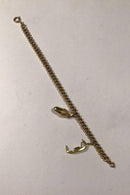 Goldbracelet 18 kt with charms